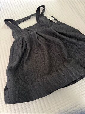 Maeve Black Textured Square-Neck Tank